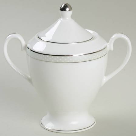 Ocean Beaded Pearl Sugar Bowl & Lid