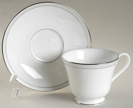 Ocean Beaded Pearl Footed Cup & Saucer Set