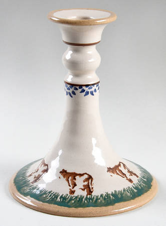 Landscape Cow 7" Candlestick