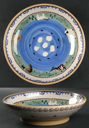 Landscape Dog Large Fruit Bowl