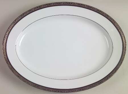 Regent Platinum 13" Oval Serving Platter by Noritake