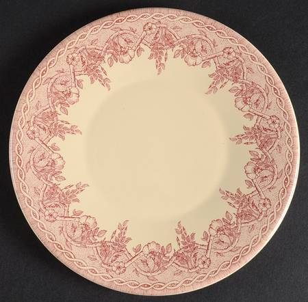 Eglantine Red Bread & Butter Plate