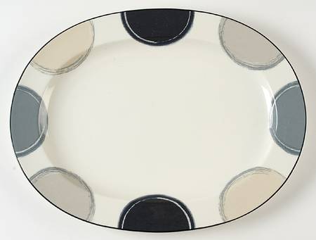 Java Graphite 14" Oval Serving Platter