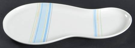 Java Blue Swirl Oval Snack Tray