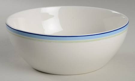 Java Blue Swirl 7" Round Vegetable Bowl