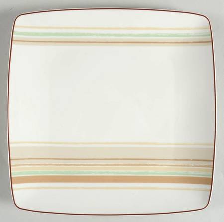 Mocha Java Swirl Square Dinner Plate