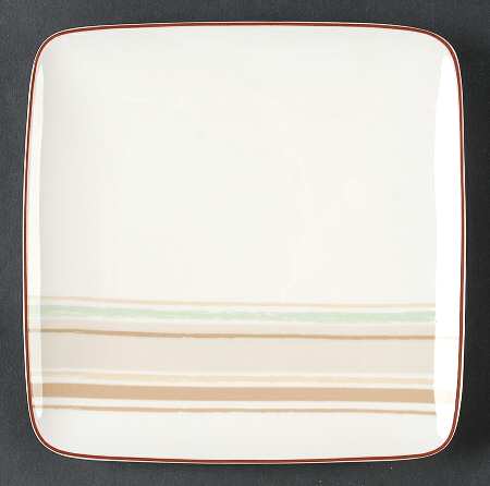 Mocha Java Swirl Square Salad Plate