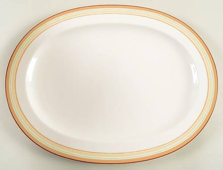 Mocha Java Swirl 14" Oval Serving Platter