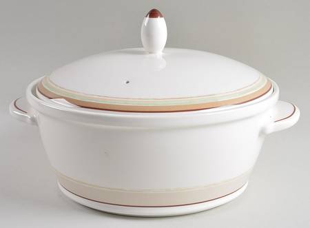 Mocha Java Swirl 2 Qt Round Covered Casserole