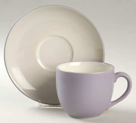 Colorwave Lilac Flat Cup & Saucer Set