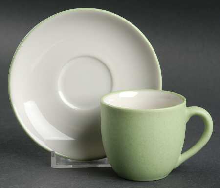 Colorwave Mint Flat Demitasse Cup & Saucer Set