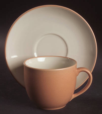 Colorwave Peach Flat Cup & Saucer Set