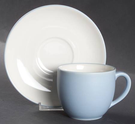 Colorwave Sky Flat Cup & Saucer Set