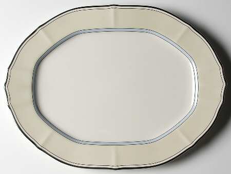 Centura Cream 14" Oval Serving Platter