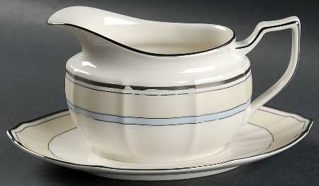 Centura Cream Gravy Boat & Underplate