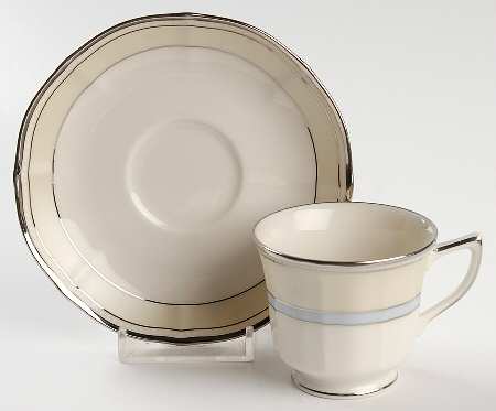 Centura Cream Footed Demitasse Cup & Saucer Set