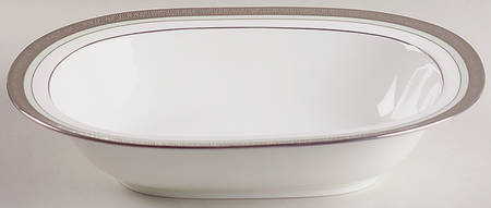 Fascination Green 10" Oval Vegetable Bowl