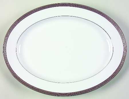 Queen's Platinum 13" Oval Serving Platter