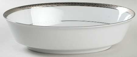 Queen's Platinum 9" Oval Vegetable Bowl