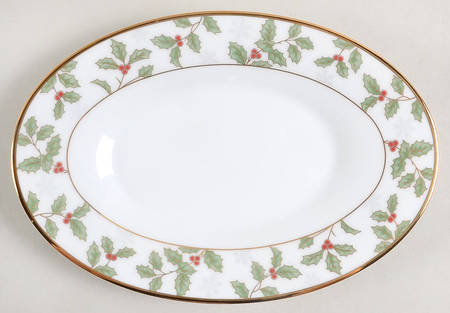 Holly and Berry Gold Relish/Butter Tray