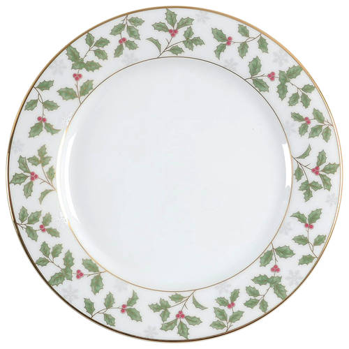 Holly and Berry Gold Salad Plate