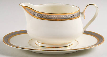 Contrella Gravy Boat & Underplate (Relish/Butter)