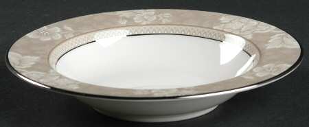 Rosella Taupe Rim Fruit/Dessert (Sauce) Bowl
