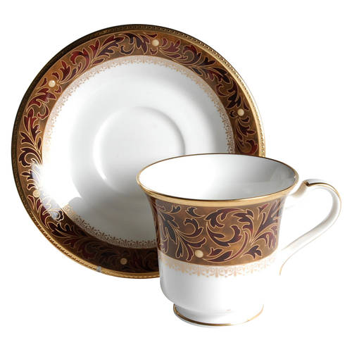 Xavier Gold Footed Cup & Saucer Set
