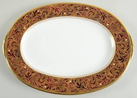 Xavier Gold 14" Oval Serving Platter by Noritake