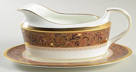 Xavier Gold Gravy Boat & Underplate (Relish/Butter)