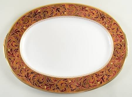 Xavier Gold 16" Oval Serving Platter by Noritake