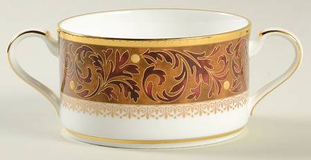 Xavier Gold Flat Cream Soup Bowl