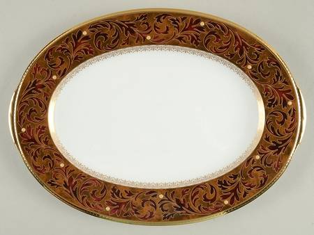 Xavier Gold 12" Oval Serving Platter