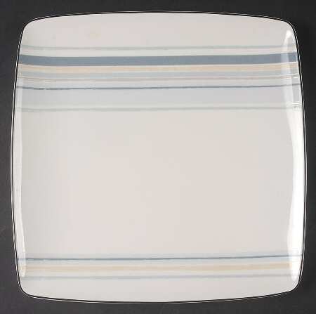Java Graphite Swirl Square Dinner Plate