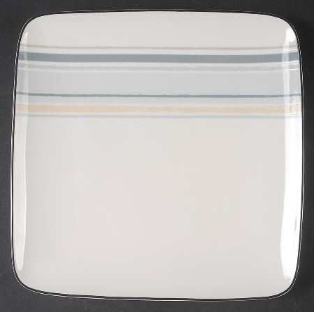 Java Graphite Swirl Square Salad Plate