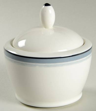 Java Graphite Swirl Sugar Bowl & Lid
