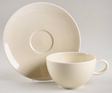 Reflections Ecru (Tan) Footed Cup & Saucer Set