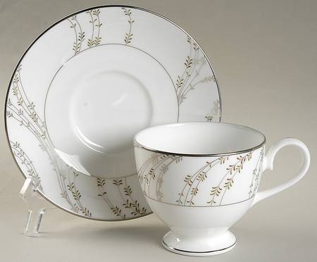 Pure Grace Footed Cup & Saucer Set