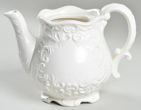 White Provincial Teapot No Lid