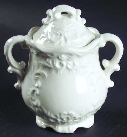 White Provincial Sugar Bowl & Lid