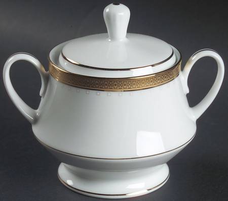 Metropolitan Gold Sugar Bowl & Lid