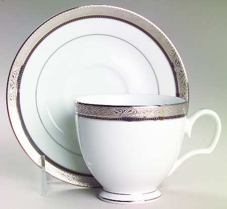 Kingswood Platinum Footed Cup & Saucer Set