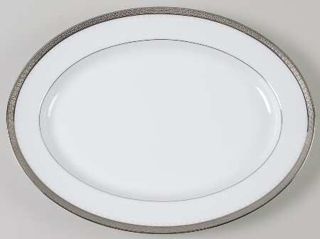 Metropolitan Platinum 13" Oval Serving Platter