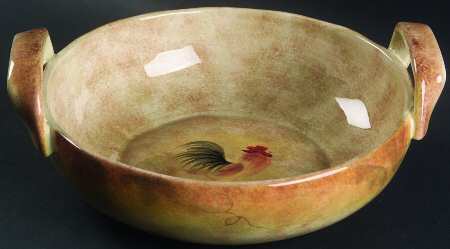 Tuscan Rooster 10" Round Serving Bowl