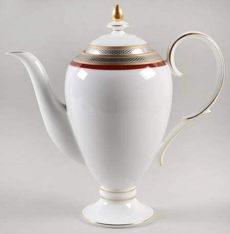 Ruby Coronet Coffee Pot & Lid