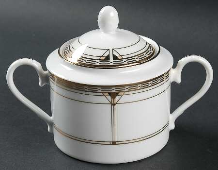 Palmer Gold Sugar Bowl & Lid