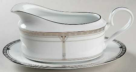 Palmer Platinum Gravy Boat & Underplate (Relish/Butter)
