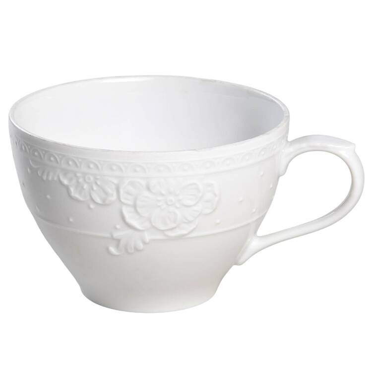 Blanc Fleur Flat Cup
