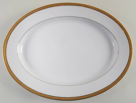 Metropolitan Gold II 13" Oval Serving Platter