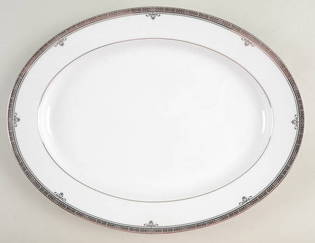 Buckingham Platinum 14" Oval Serving Platter